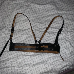 Överkroppsharness - Säljer denna överkroppsharness pga den var för liten för mig. Axelbanden och midjebanden har hål som ett bälte så det går att justera storleken lite. 