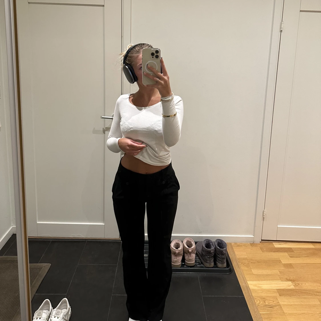 Svarta låga kostymbyxor  - 90