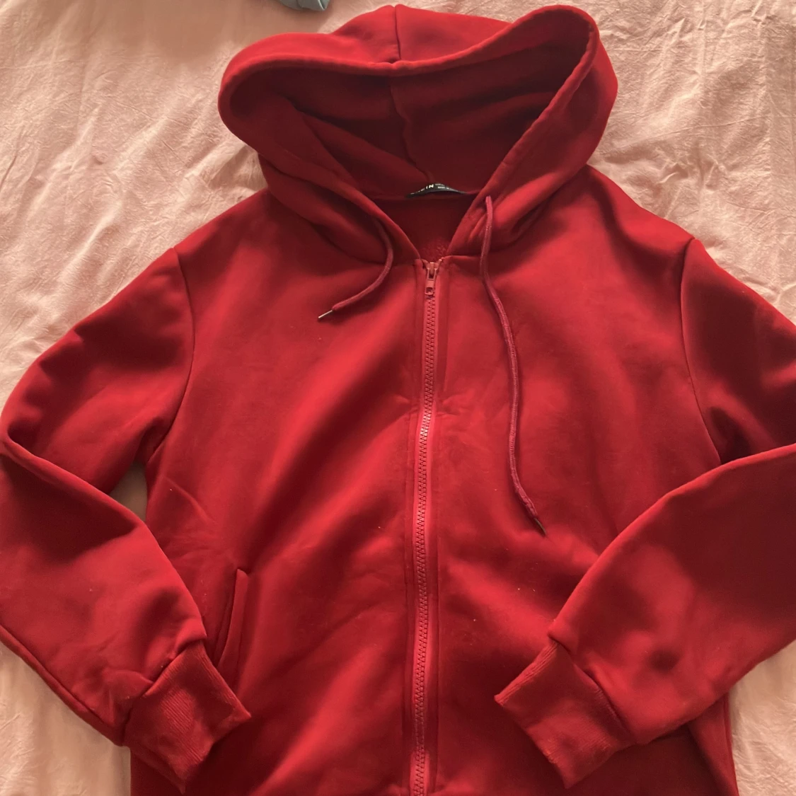 Dark red mörk röd zip up hoodie