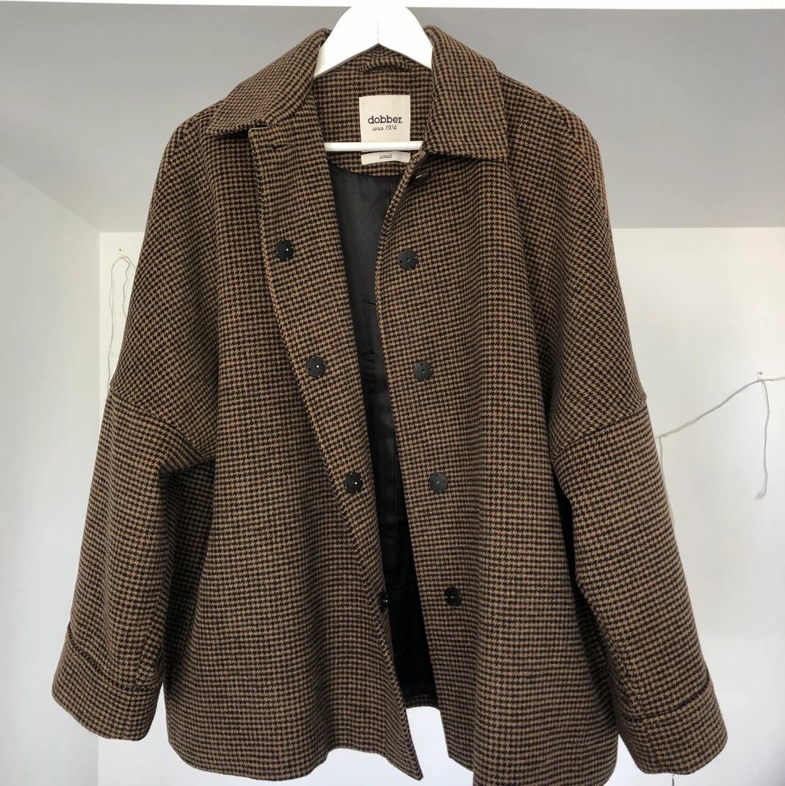 Brun och svart vår/höstjacka från Dobber - 90