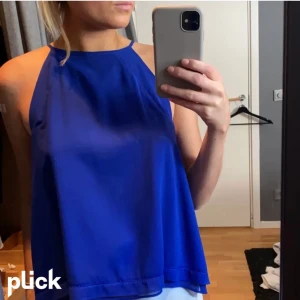 Blå blus Zara  - Blått linne från Zara i blus material 