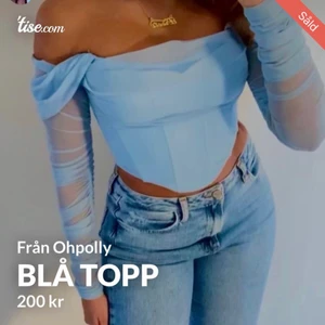 Blå topp från oh polly - Endast använd ett fåtal gånger, storlek UK 8 (xs)