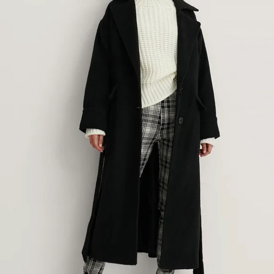 Svart lång kappa - 90