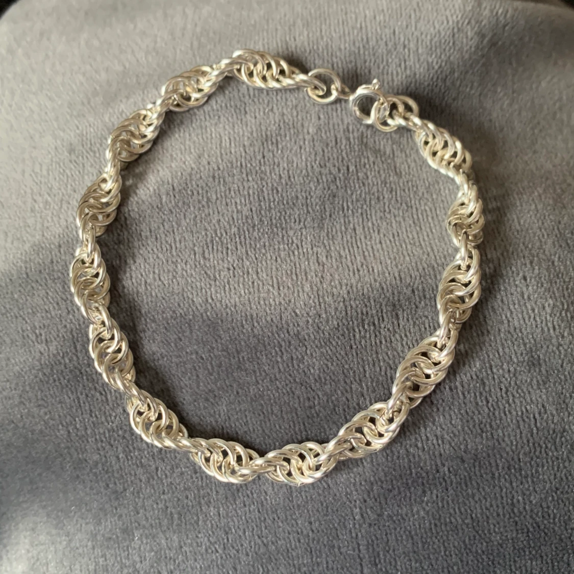 DNA länk armband äkta silver