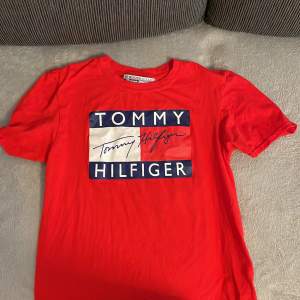 En röd tommy hilfiger tröja som jag fick i present. Aldrig använd då jag ej gillar röda kläder 