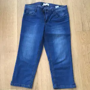 jeans capri blå stretch
