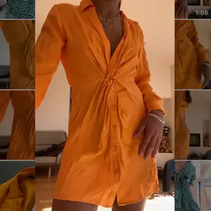 Oanvänd satinklänning från Zara i storlek S. Super fin orange färg. Säljer för 300kr pris kan diskuteras 💓💓💓 klänningen finns heller inte kvar på hemsidan.