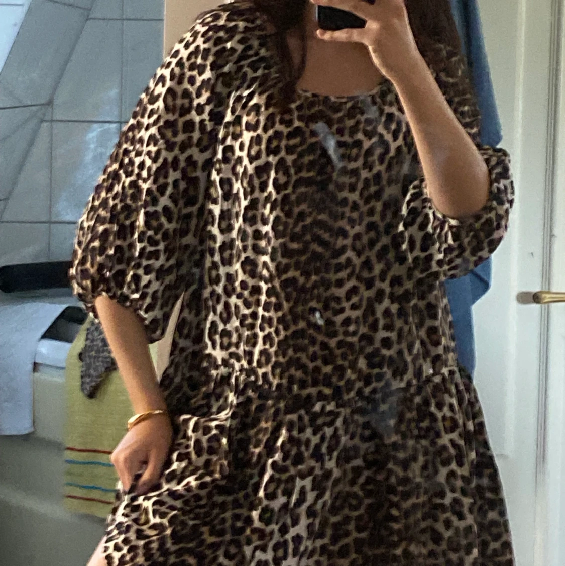 Leopard klänning  - 90