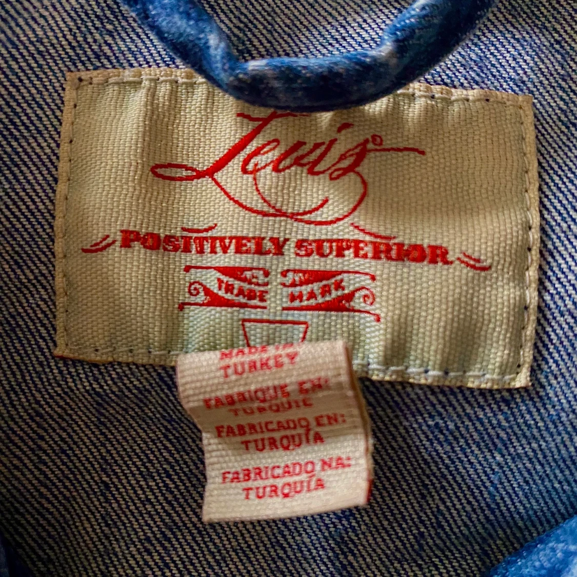 Blå Levis jeansjacka  - 90