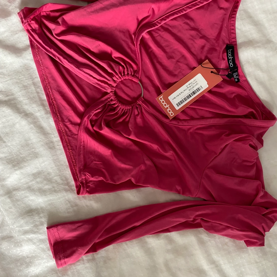 Rosa set kjol och topp från boohoo