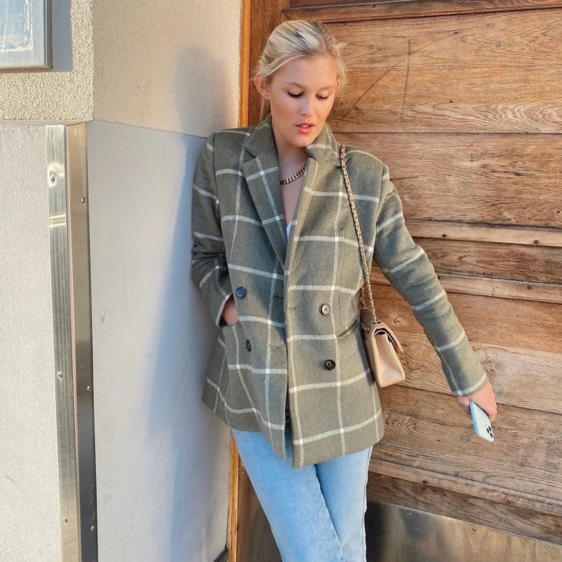 Grön kavaj jacka - 91