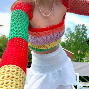 Virkad topp🌈 - Egenvirkad topp! Stl XS-XXS. Kan mötas upp i Sthlm eller frakta.🌈