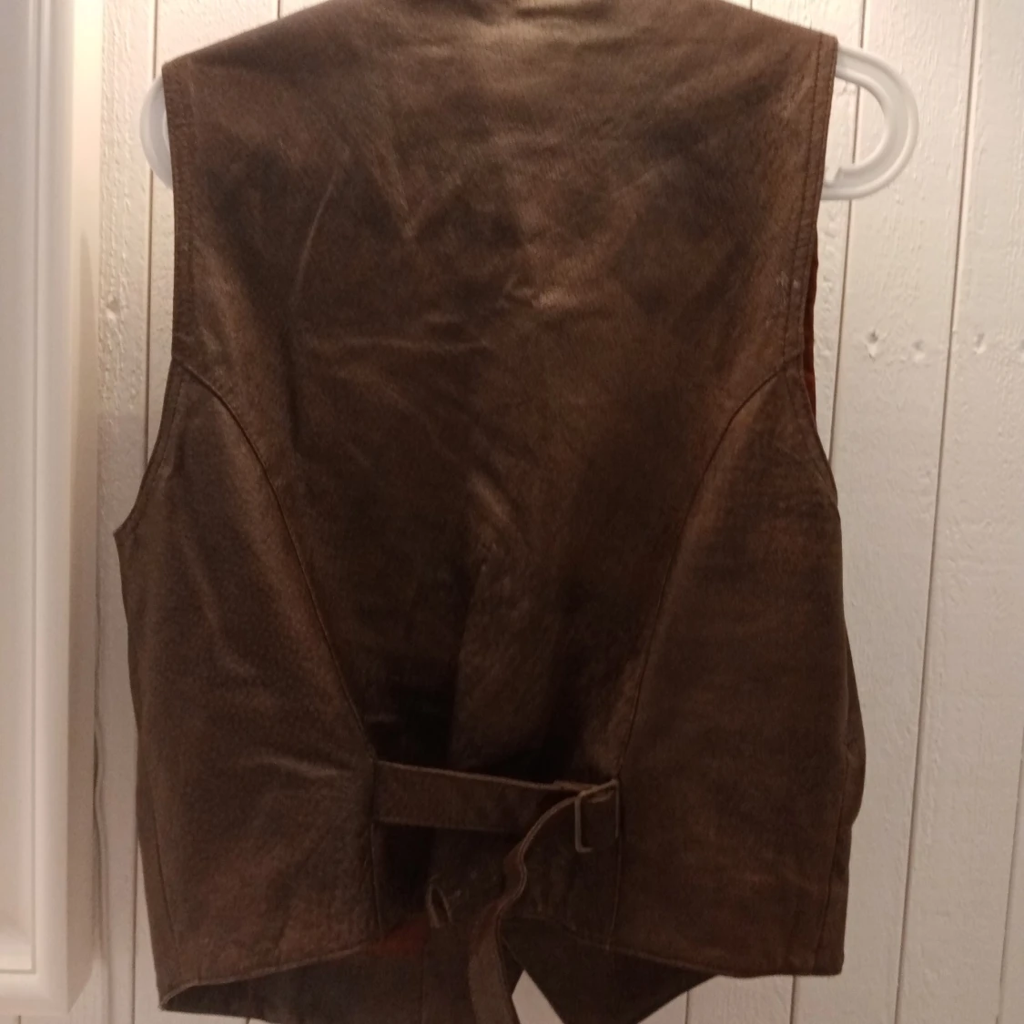 Brun skinn väst - 90