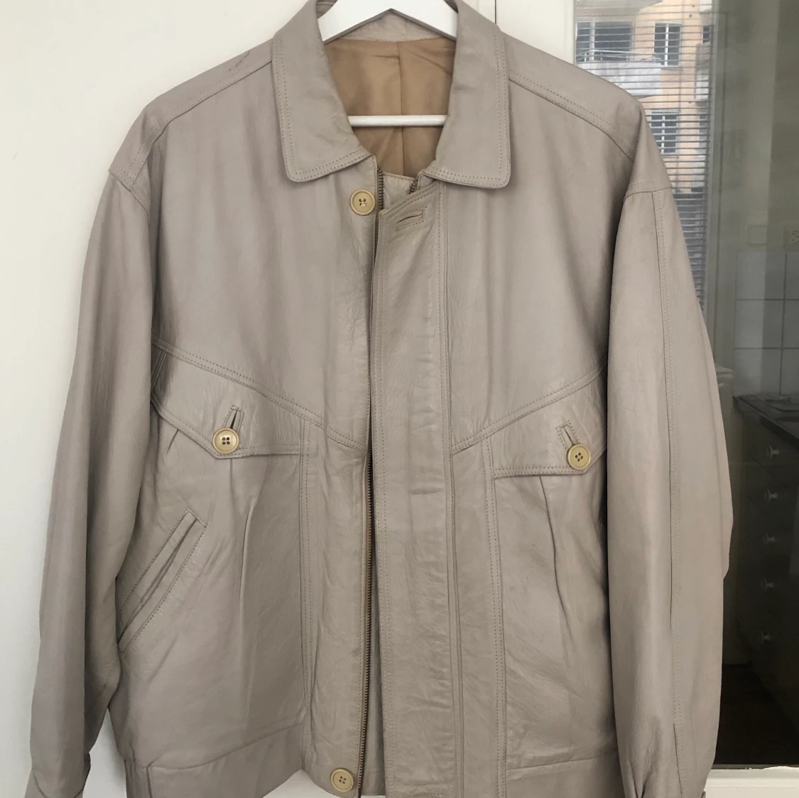 vintage läderjacka - 90