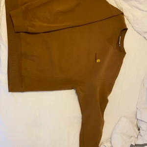 Carhartt Brun Tröja - Säljer en brun Carhartt tröja då den inte kommer till användning längre. Jag använde den förut som en snygg lite oversize tröja, jag har vanligtvis Medium. Inga flaws, bara använd. Det är bara att kontakta mig om du har några frågor eller vill ha fler bilder!🙌