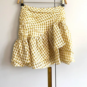 Volang kjol  - Gul volangkjol 