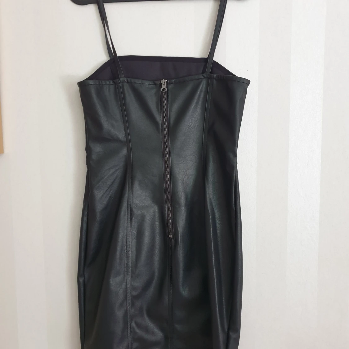 Black mini dress, faux leather size 38 - 90