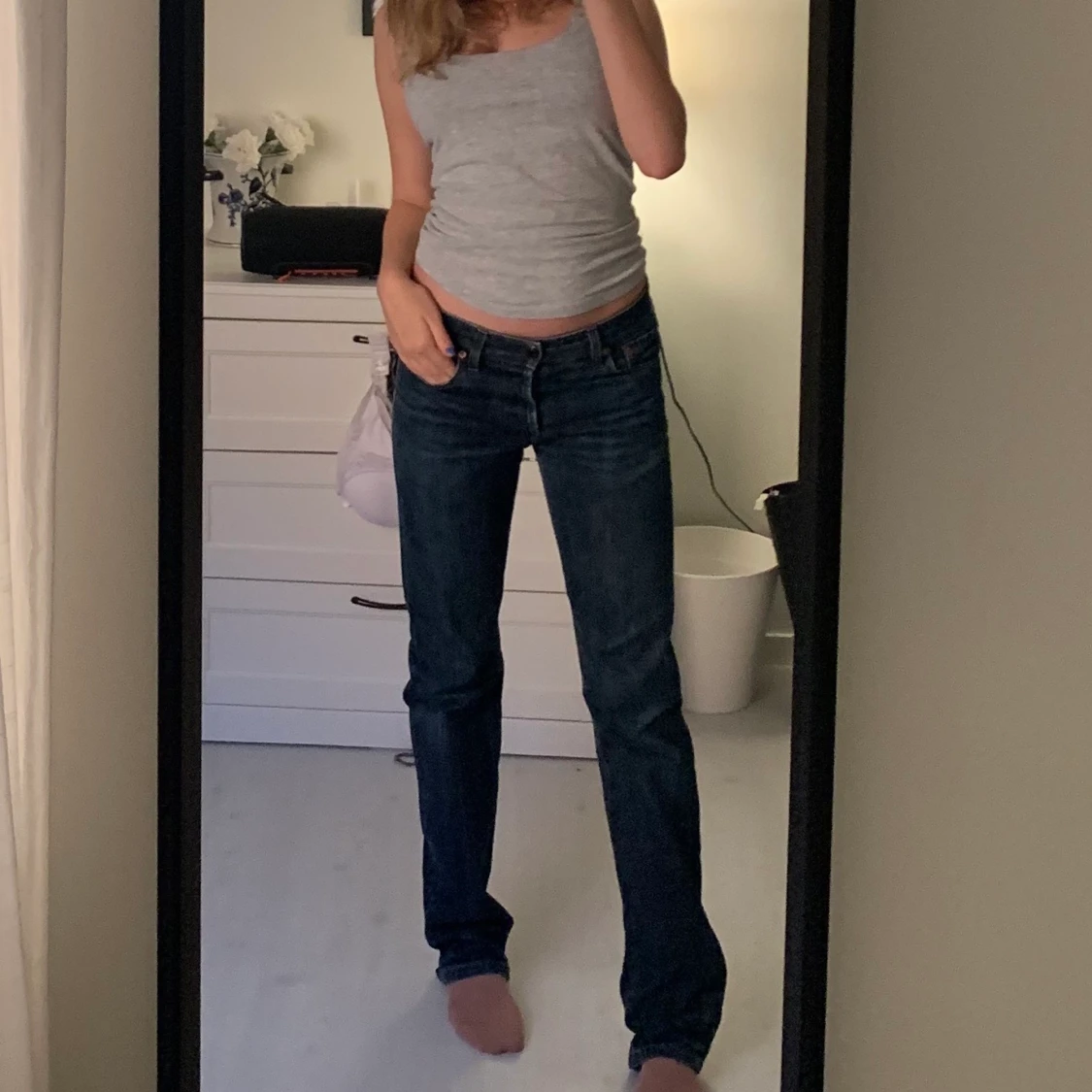 Lågmidjade Jeans  - 90