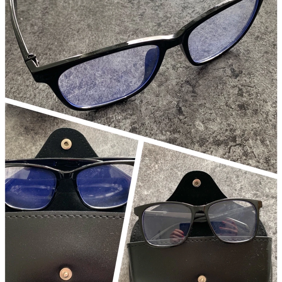 Anti-blue light glasögon med fodral - 91