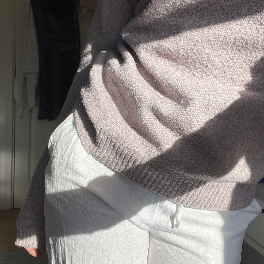 Rosa stickad tröja  - 91