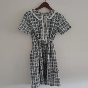 Klänning, rutig, krage - Bra skick