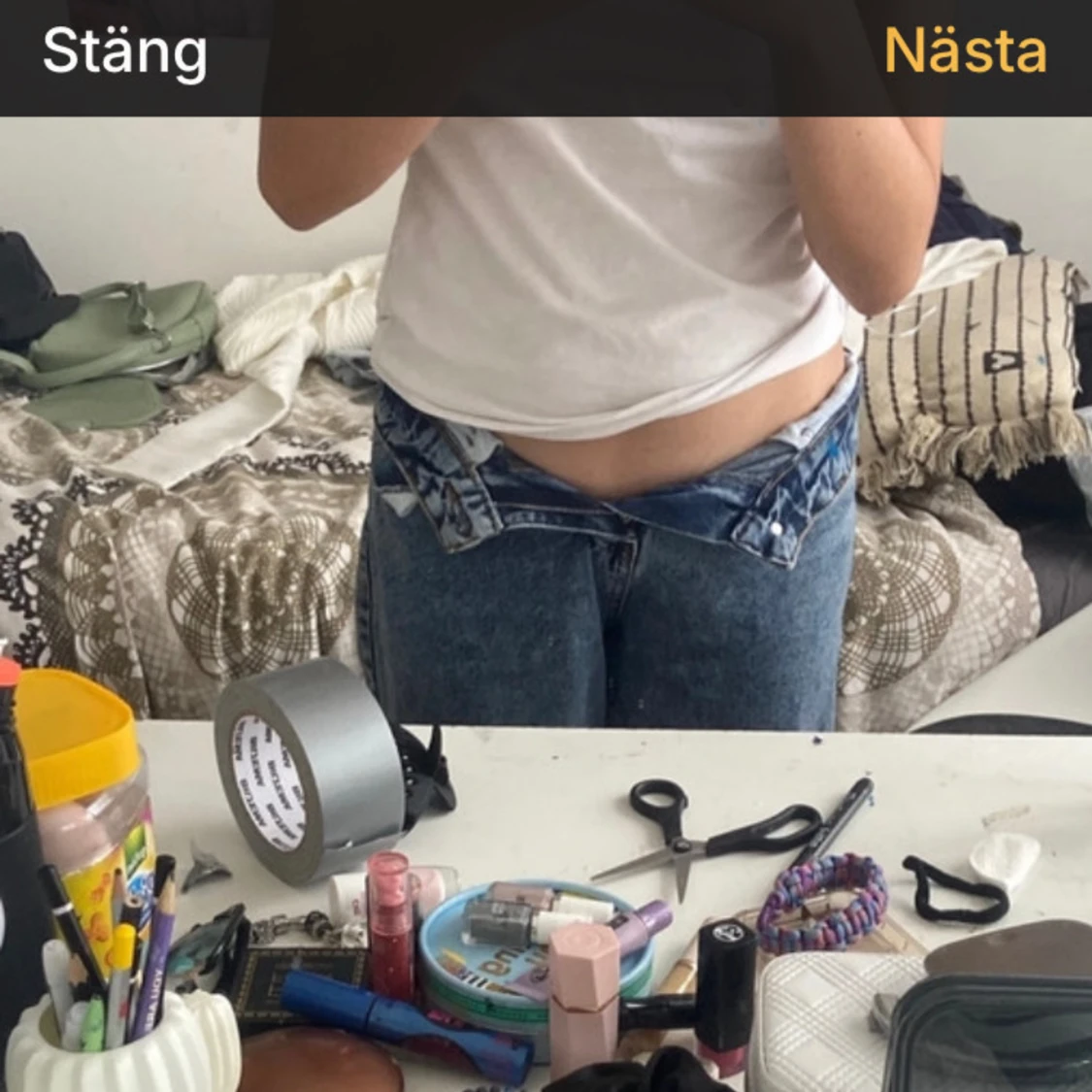 Baggy blå jeans - 91