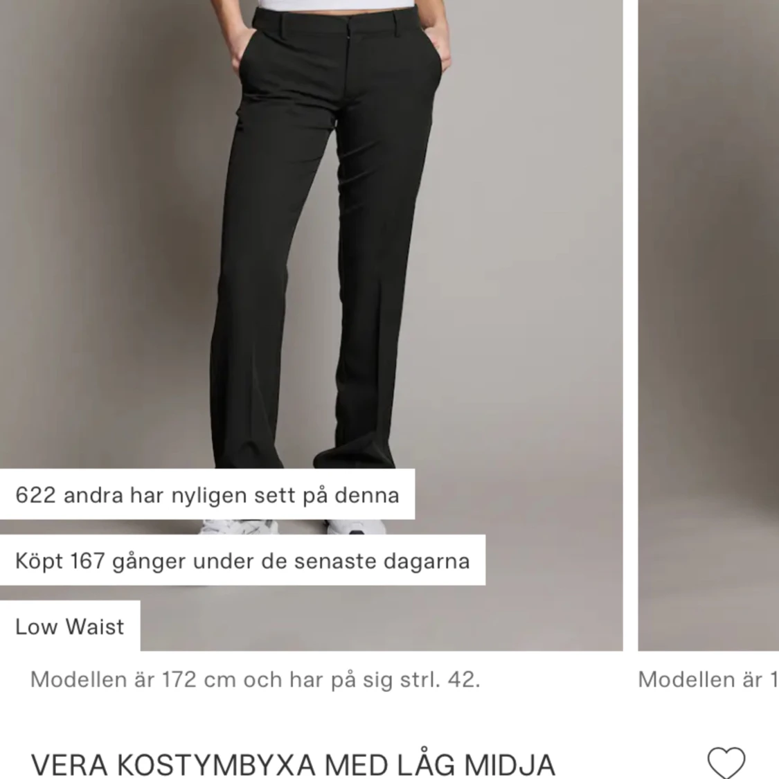 Lågmidjade kostymbyxor - 91