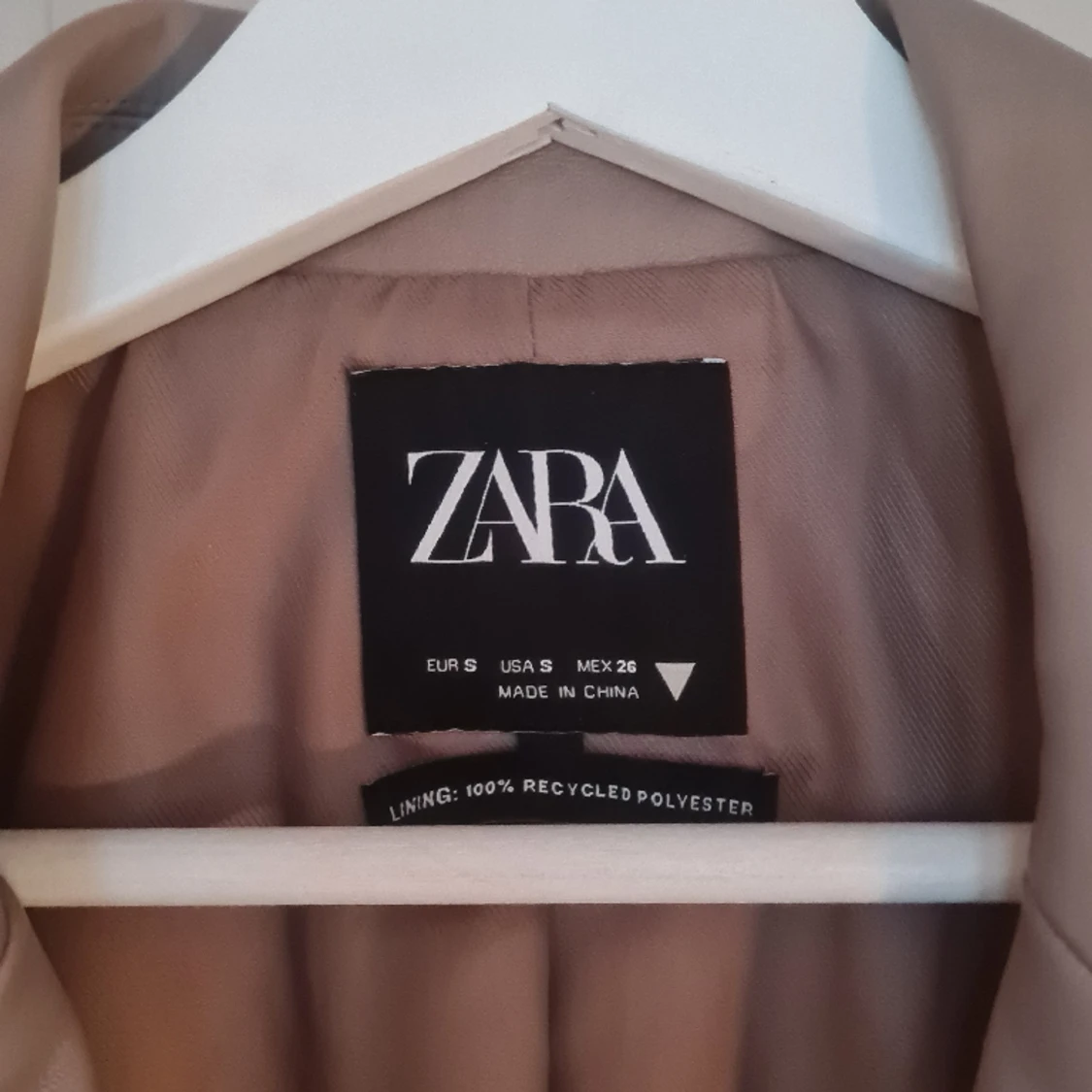 Beige läderkavaj - 91