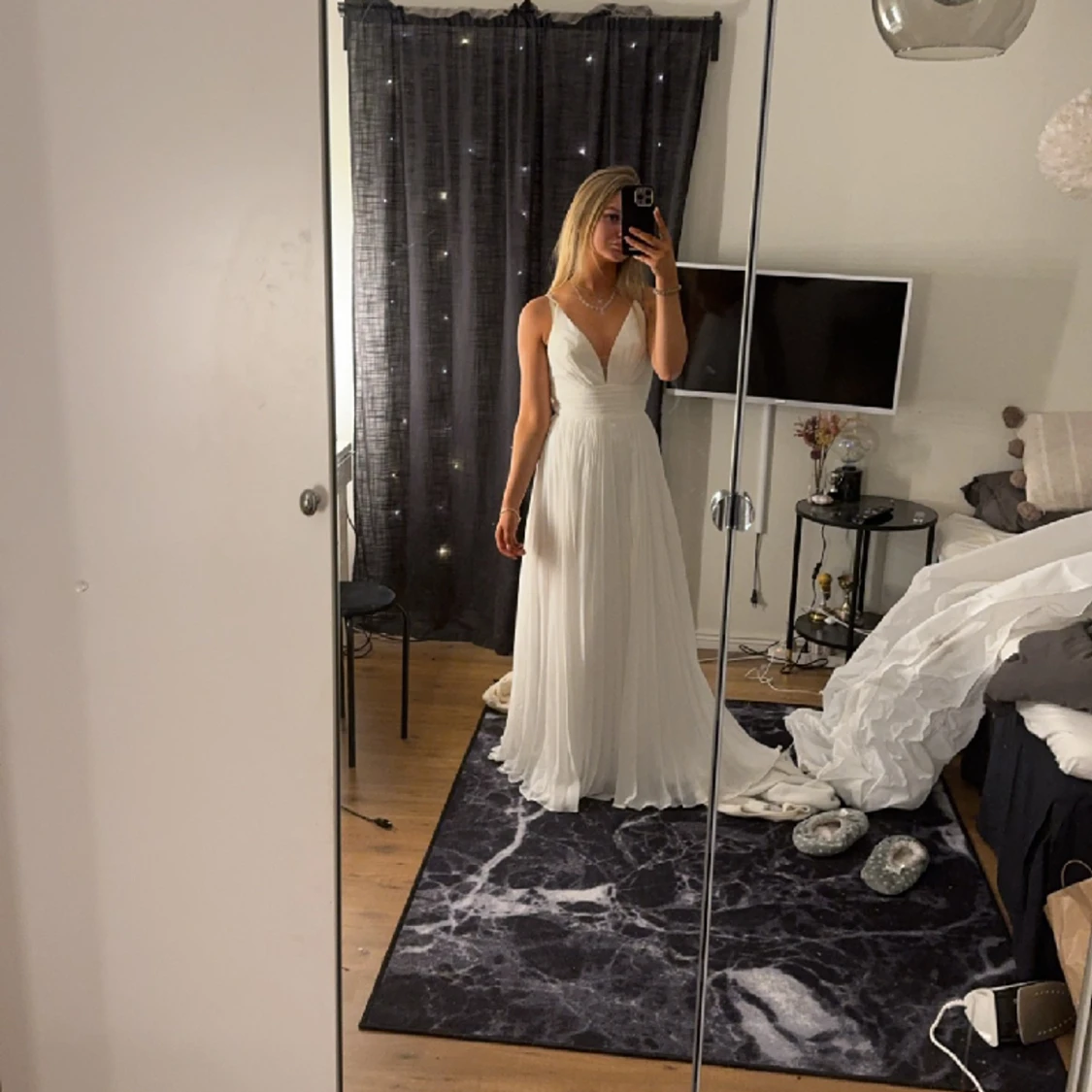 Vit balklänning  - 90