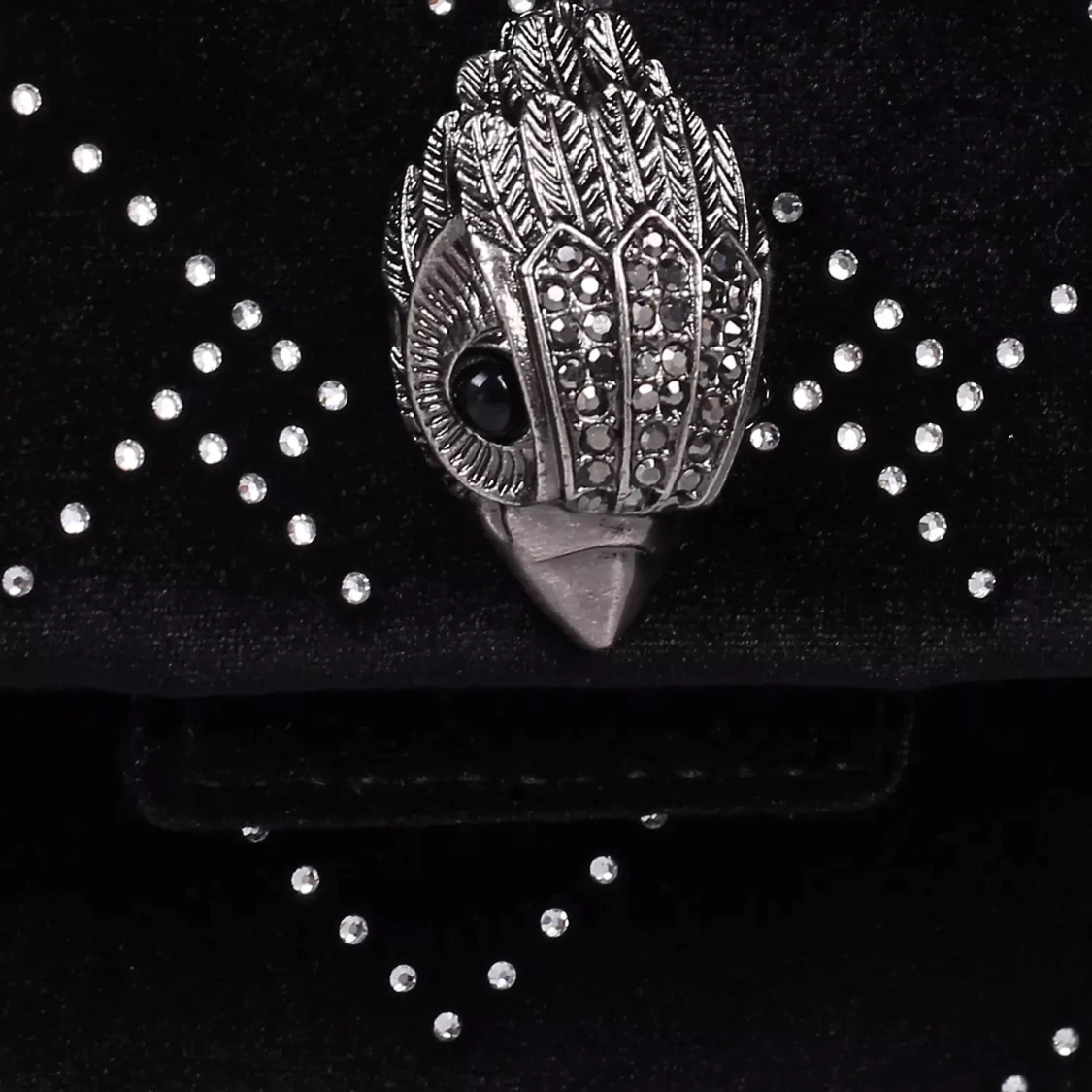 Kurt Geiger London Kensington Ruched Handle Velvet Mini Bag, Black - 91