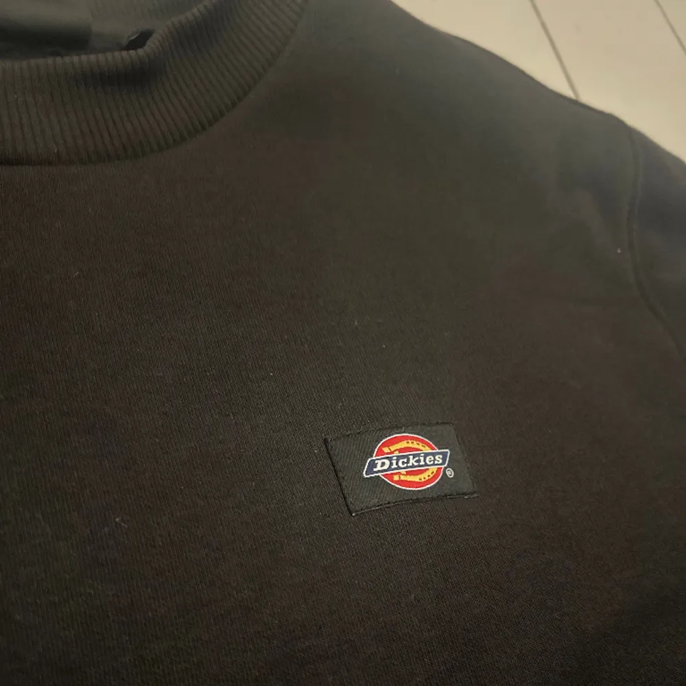 Säljer denna Dickies tröja eftersom den inte längre passar mig Storleken är X-small men den passar även en small. Tröjor & Koftor.