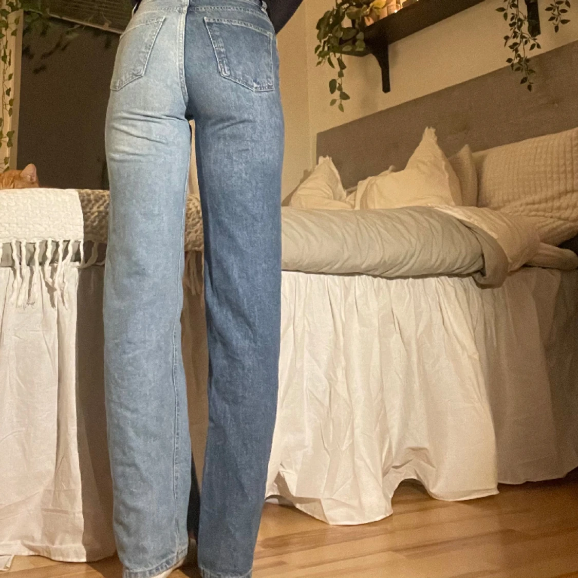 Tvåfärgade midwaist straight jeans från Pull&Bear - 90