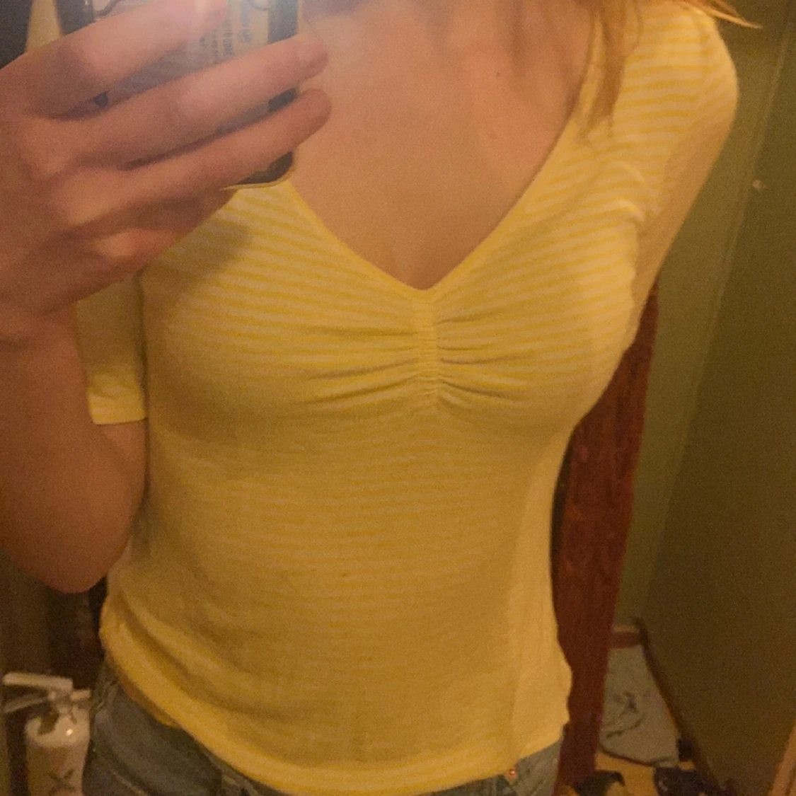 Gul randig tröja - 91