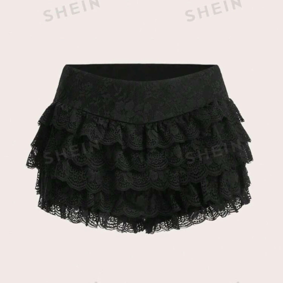 Svart spetskjol från Shein