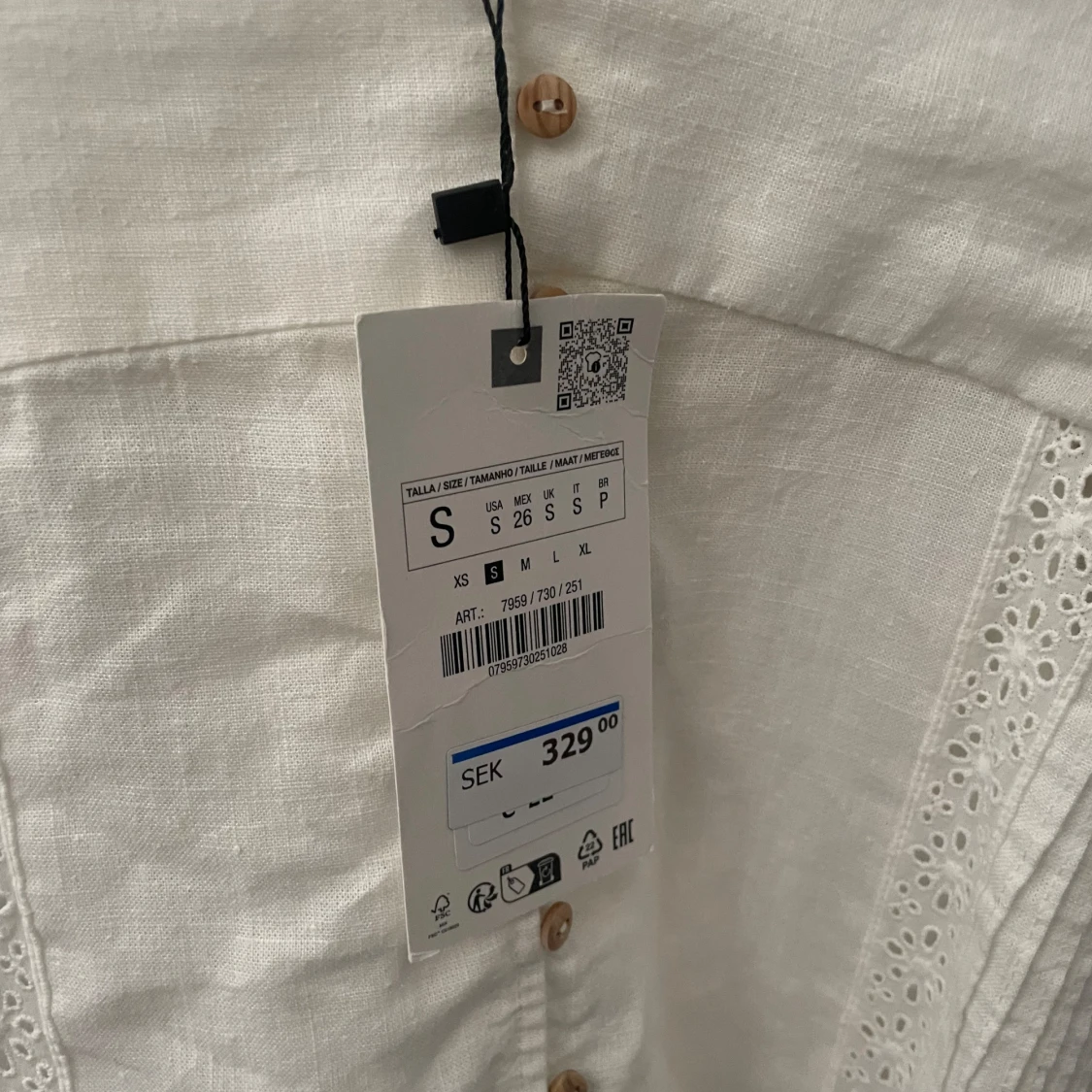 Vitt linne från zara i storlek s - 91