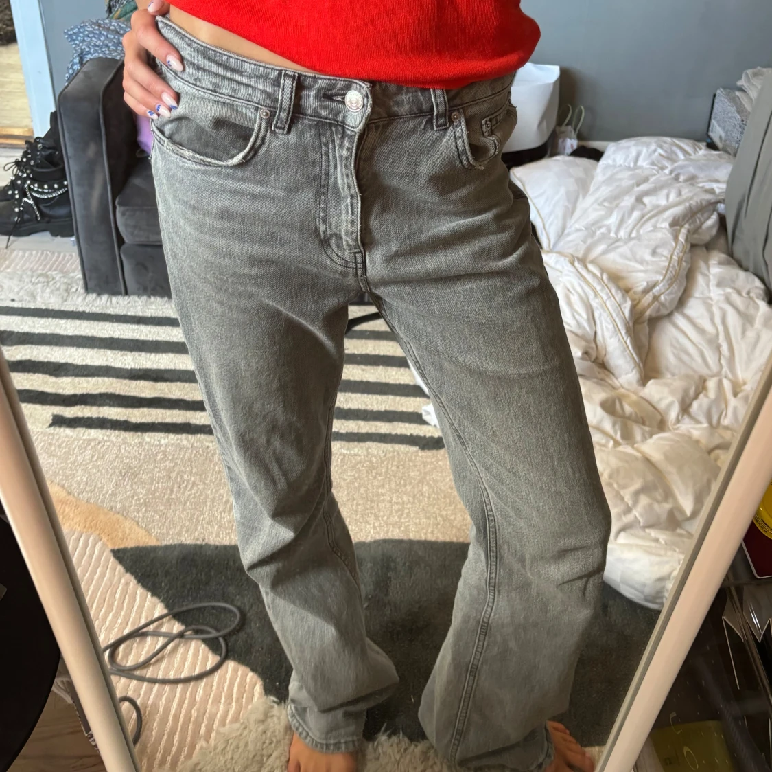 Lågmidjade jeans