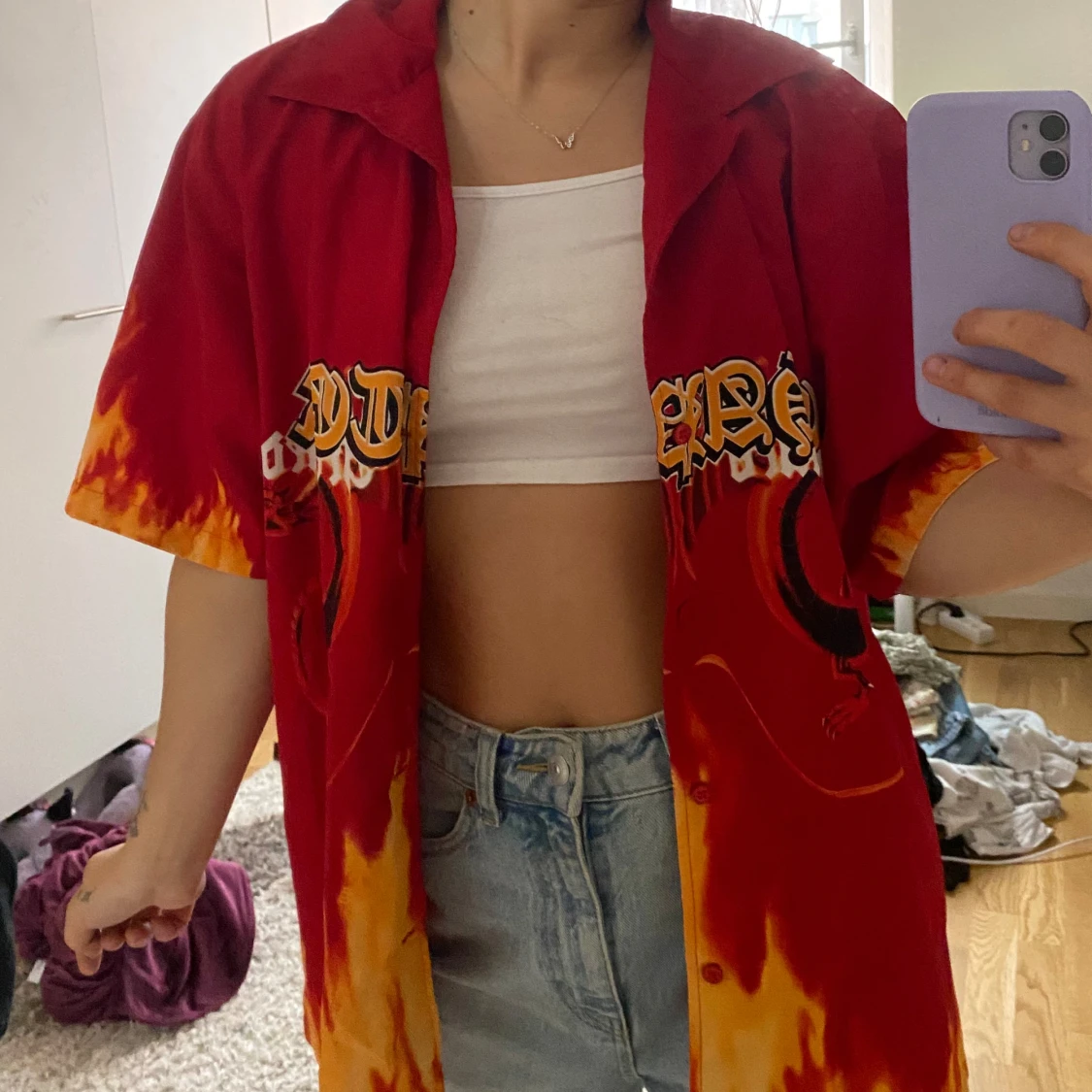 Skjorta Eldflammor - 90