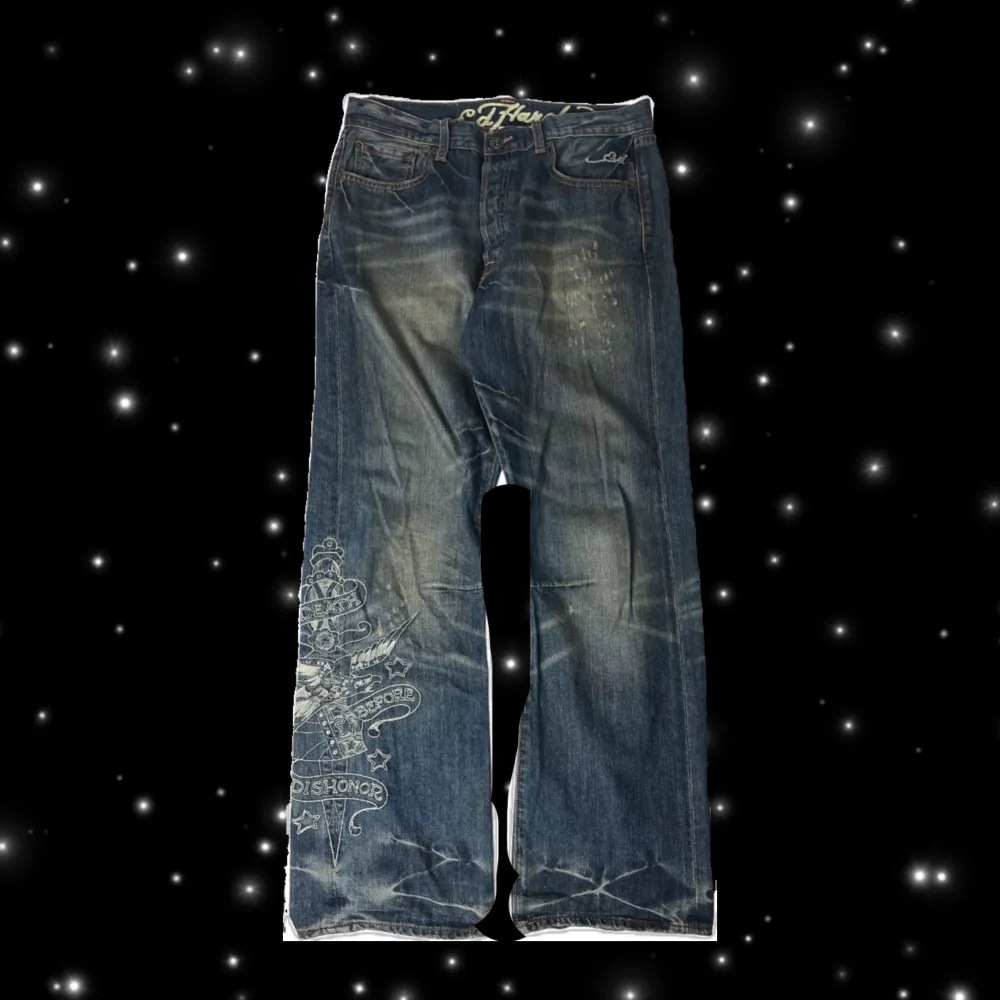 Sjukt snygga ed hardy jeans. Jeans & Byxor.