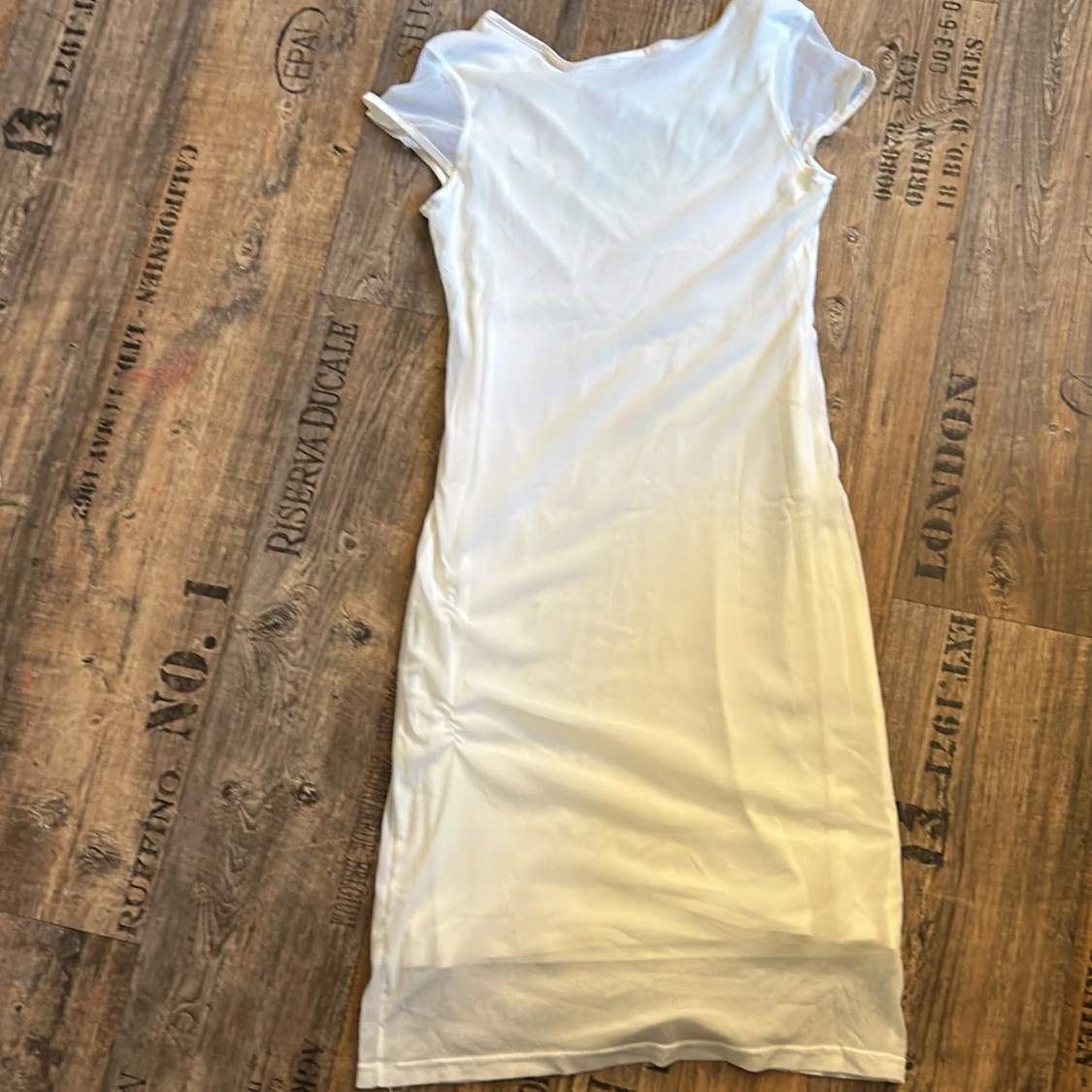 Vit sommar klänning - 90