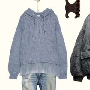 Stickad hoodie  - Så fin stickad hoodie 