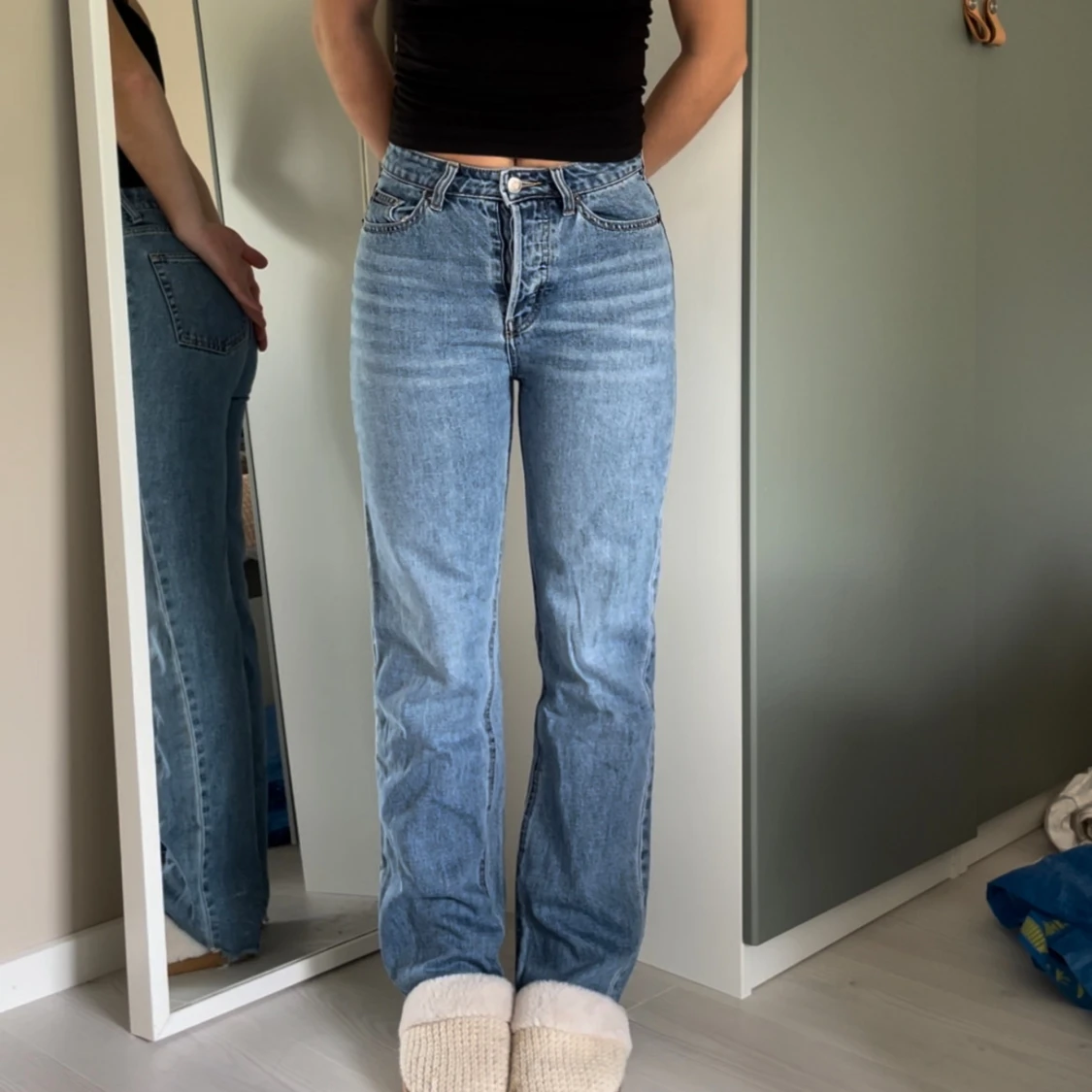 Blåa jeans
