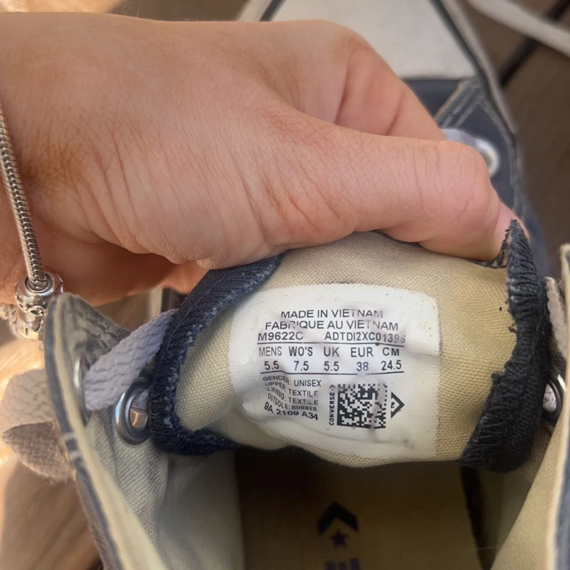 Blå converse - 92