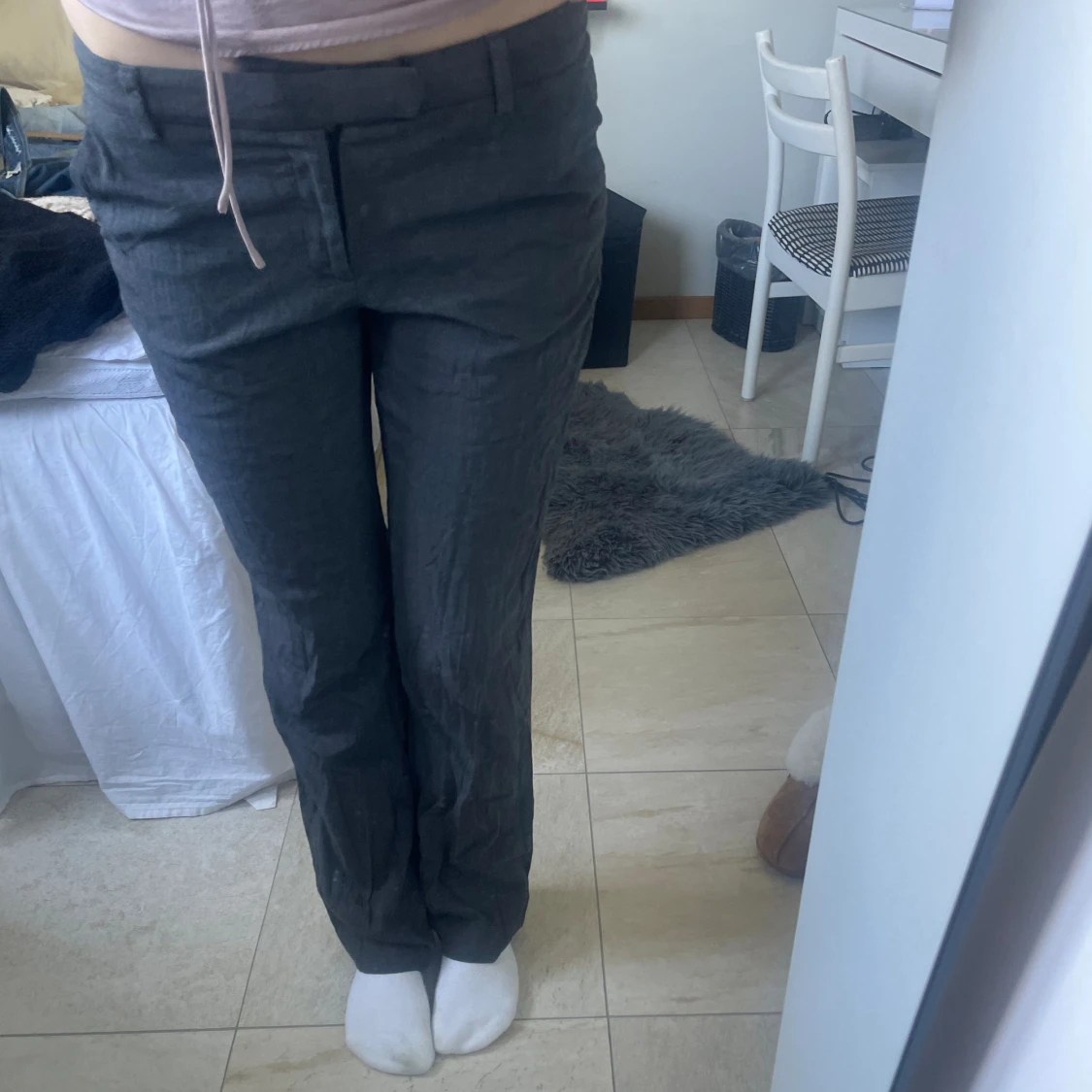 Lågmidjade kostymbyxor