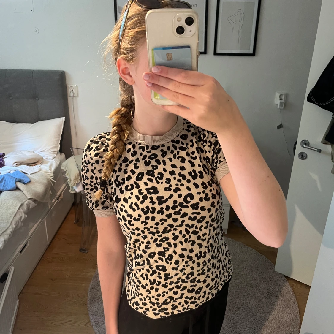 Topp med puffärmar - 90