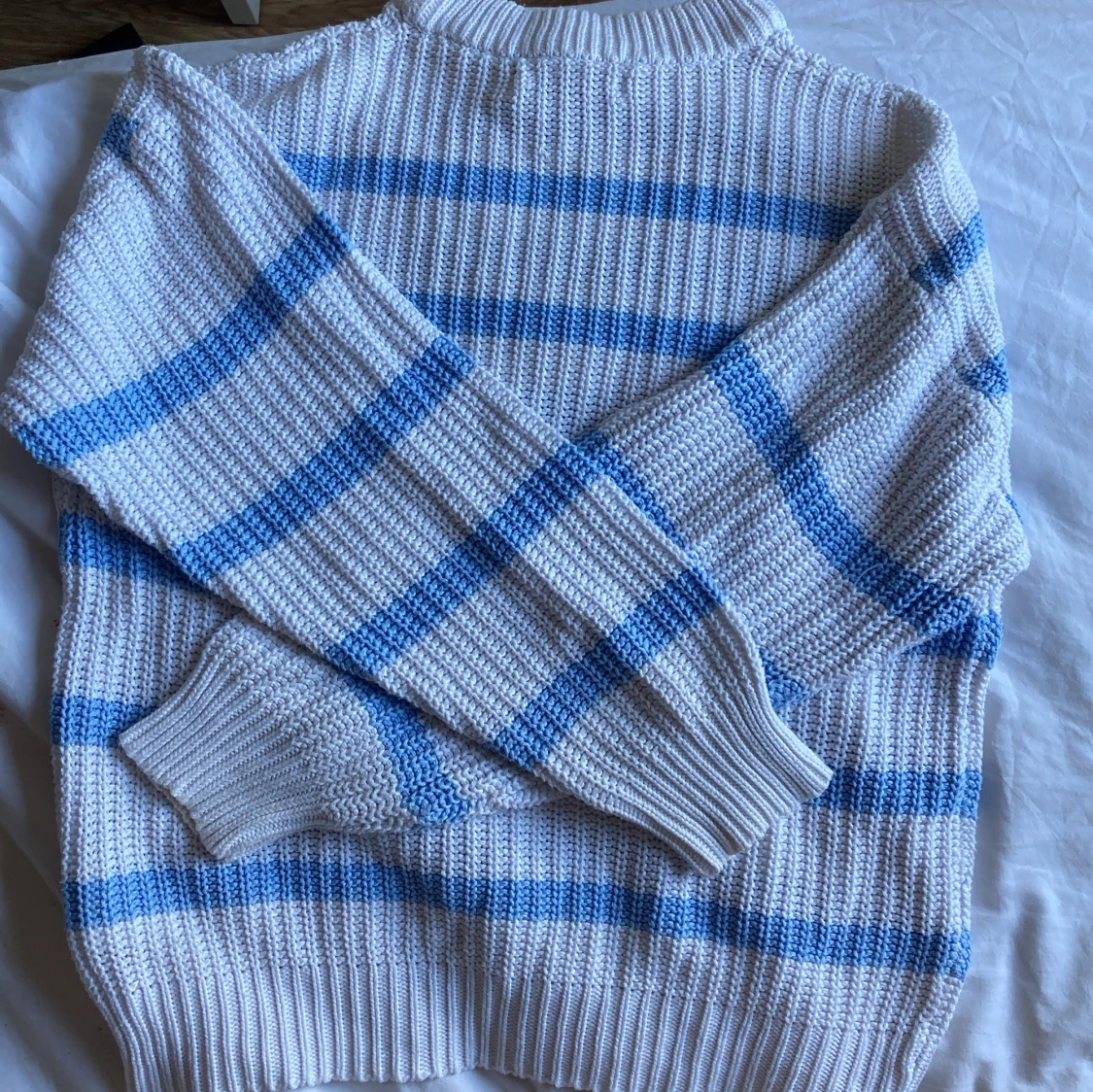 Randig stickad tröja 👕 