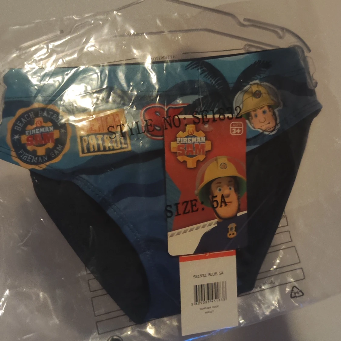 Nya Fireman Sam badbyxor för barn 4-5år  storlek 104/ 110 - 91