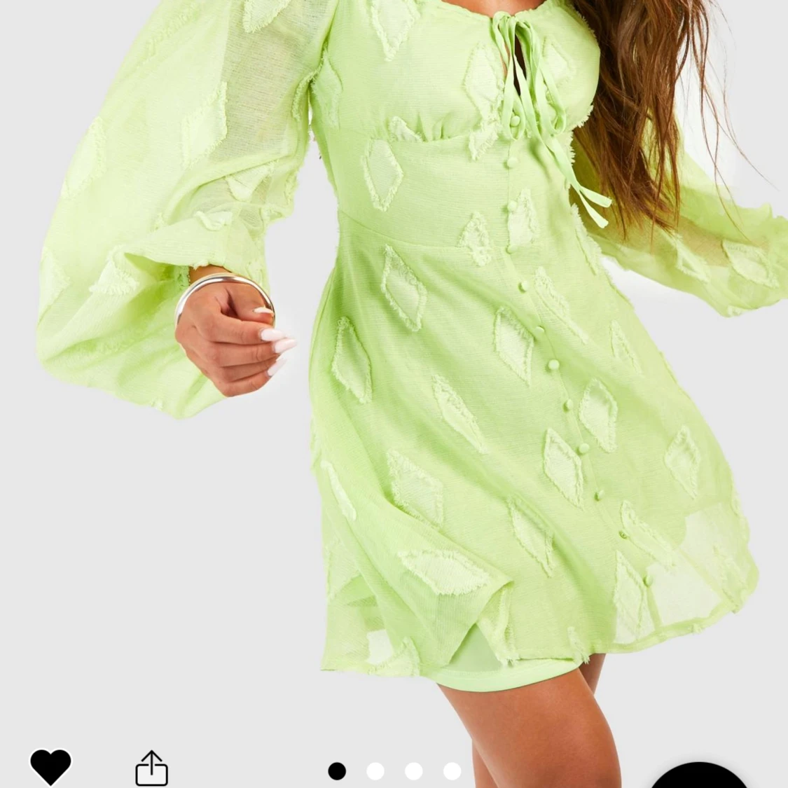 Limegrön Boohoo klänning