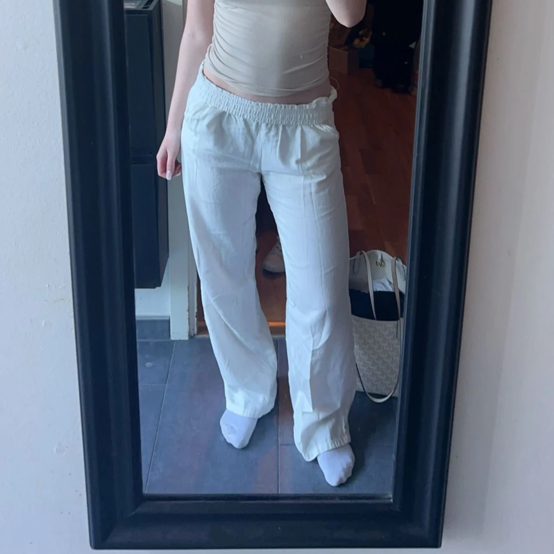 Vita linnebyxor - 91