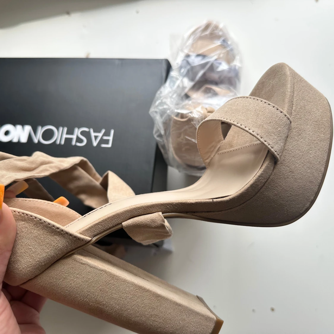 Beiga klackskor snöre - 91