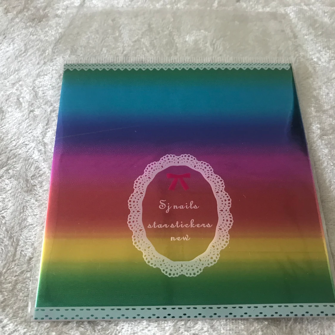 Färgglada Glitter Nagel Klistermärken  - 90